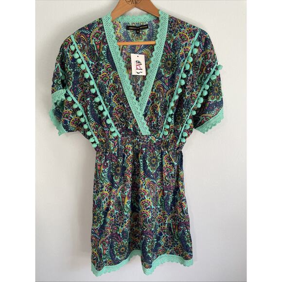 America & Beyond Dresses & Skirts - America & Beyond Dress M Beachwear Swim Cover Up Boho